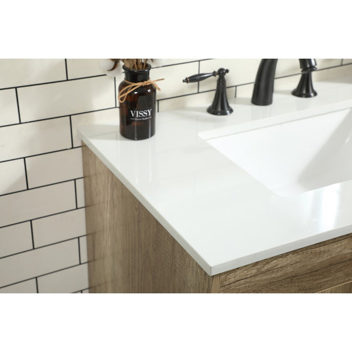 Elegant Kitchen/Bath Eugene 30" Single Bathroom Vanity, Natural Oak