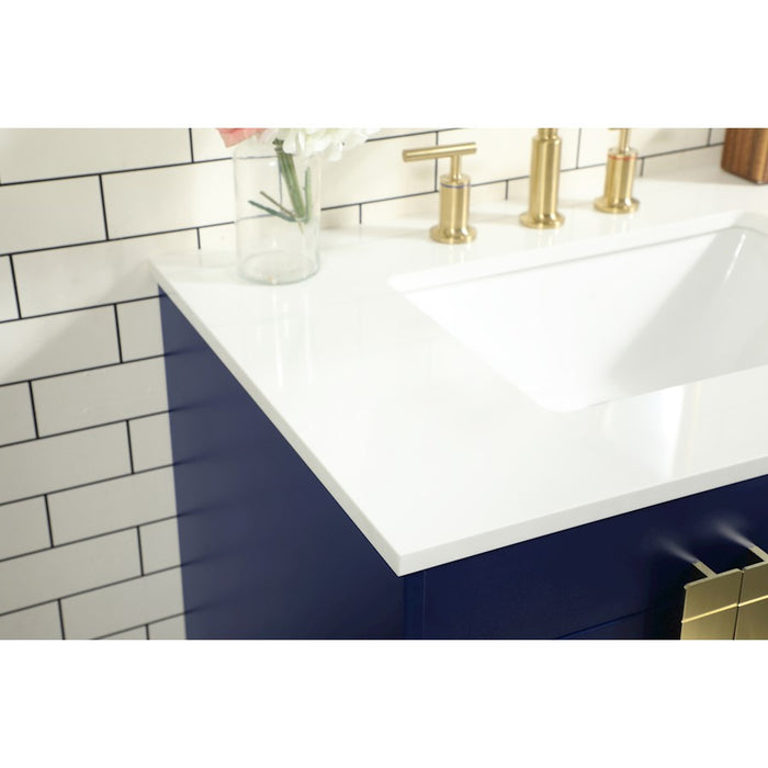Elegant Kitchen/Bath Eugene 32" Single Bathroom Vanity, Blue