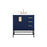 Elegant Eugene 32" Single Bathroom Vanity, Blue/Backsplash - VF48832MBL-BS
