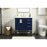 Elegant Eugene 32" Single Bathroom Vanity, Blue/Backsplash