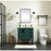 Elegant Eugene 32" Single Bathroom Vanity, Blue/Backsplash