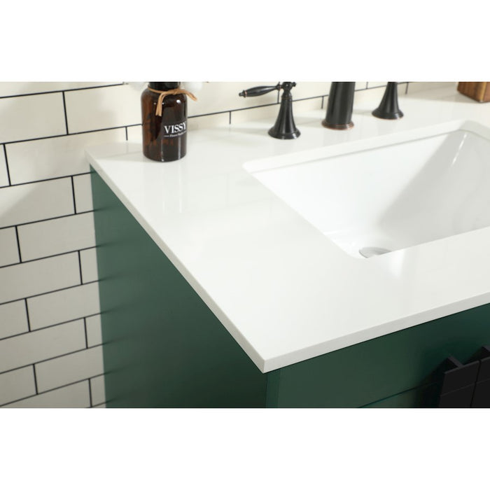 Elegant Kitchen/Bath Eugene 32" Single Bathroom Vanity, Green