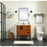 Elegant Kitchen/Bath Eugene 32" Single Bathroom Vanity, Teak