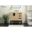 Elegant Kitchen/Bath Eugene 32" Single Bathroom Vanity, Mango Wood