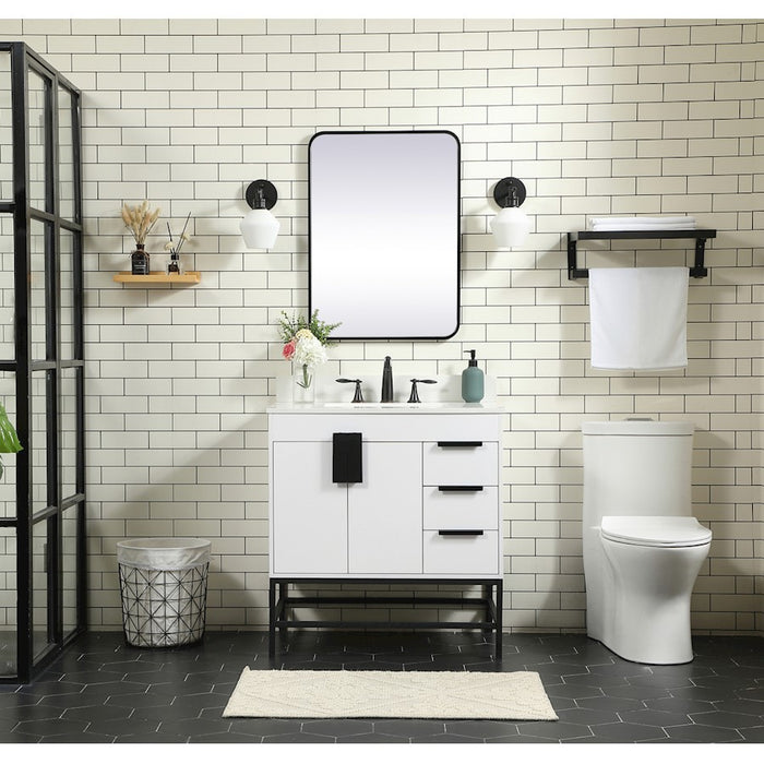 Elegant Kitchen/Bath Eugene 32" Single Bathroom Vanity, White