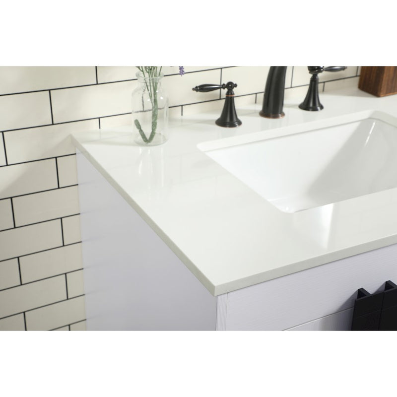 Elegant Kitchen/Bath Eugene 32" Single Bathroom Vanity, White