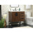Elegant Eugene 32" Single Bathroom Vanity, Walnut/Backsplash