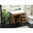 Elegant Kitchen/Bath Eugene 32" Single Bathroom Vanity, Walnut Brown