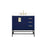 Elegant Eugene 36" Single Bathroom Vanity, Blue/Backsplash - VF48836MBL-BS