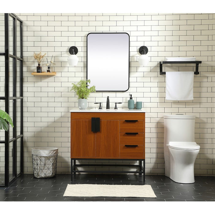 Elegant Eugene 36" Single Bathroom Vanity, Green/Backsplash