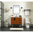 Elegant Kitchen/Bath Eugene 36" Single Bathroom Vanity, Teak