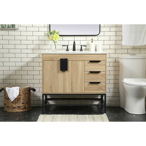 Elegant Kitchen/Bath Eugene 36" Single Bathroom Vanity, Mango Wood