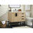 Elegant Eugene 36" Single Bathroom Vanity, Mango Wood/Backsplash