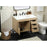 Elegant Eugene 36" Single Bathroom Vanity, Mango Wood/Backsplash