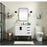 Elegant Eugene 36" Single Bathroom Vanity, Mango Wood/Backsplash