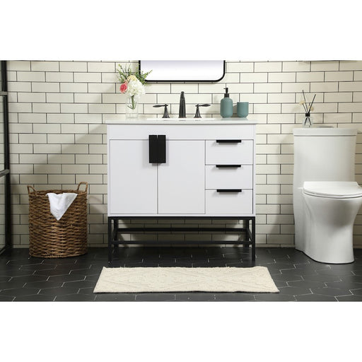 Elegant Kitchen/Bath Eugene 36" Single Bathroom Vanity, White