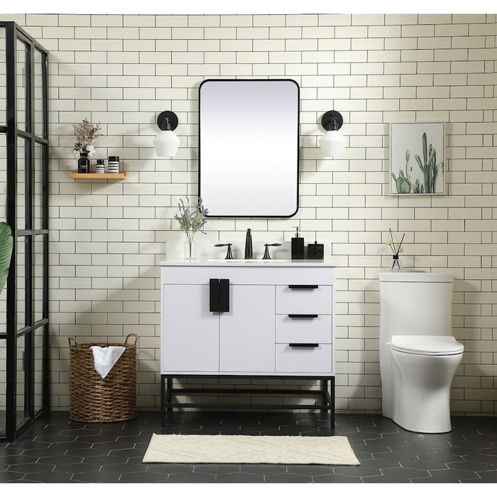 Elegant Kitchen/Bath Eugene 36" Single Bathroom Vanity, White