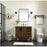 Elegant Kitchen/Bath Eugene 36" Single Bathroom Vanity, Walnut