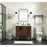 Elegant Eugene 36" Single Bathroom Vanity, Walnut/Backsplash
