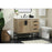 Elegant Eugene 36" Single Bathroom Vanity, Natural Oak/Backsplash