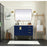 Elegant Eugene 36" Single Vanity, Walnut Brown/Backsplash