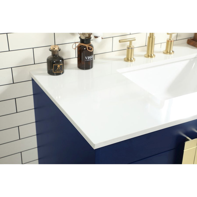 Elegant Kitchen/Bath Eugene 42" Single Bathroom Vanity, Blue