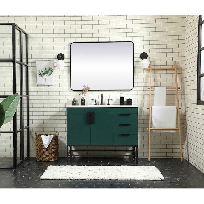 Elegant Kitchen/Bath Eugene 42" Single Bathroom Vanity, Green