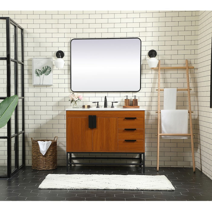 Elegant Eugene 42" Single Bathroom Vanity, Green/Backsplash