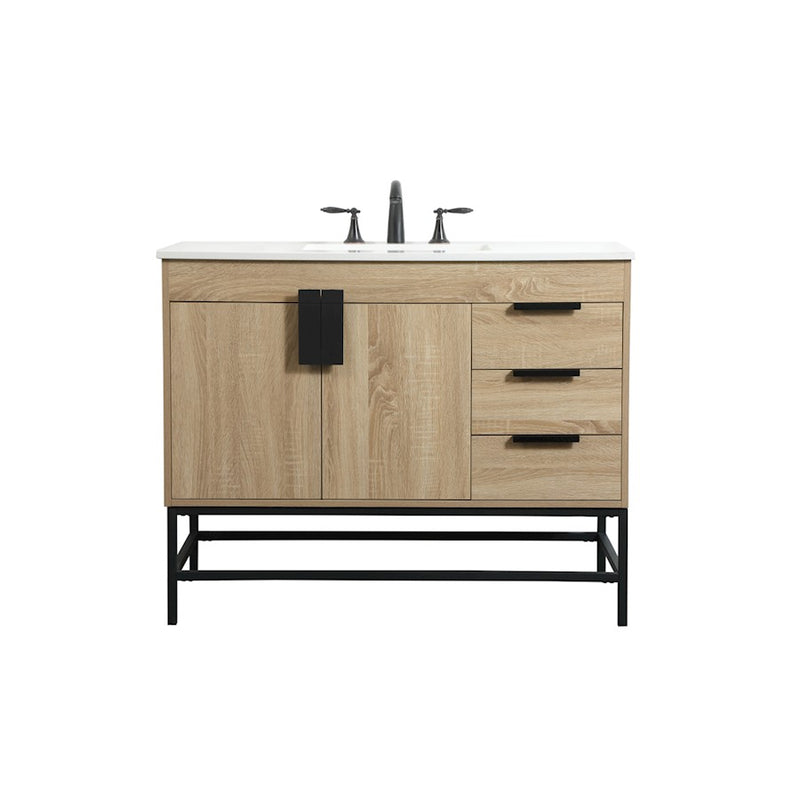 Elegant Kitchen/Bath Eugene 42" Single Bathroom Vanity, Mango Wood - VF48842MW