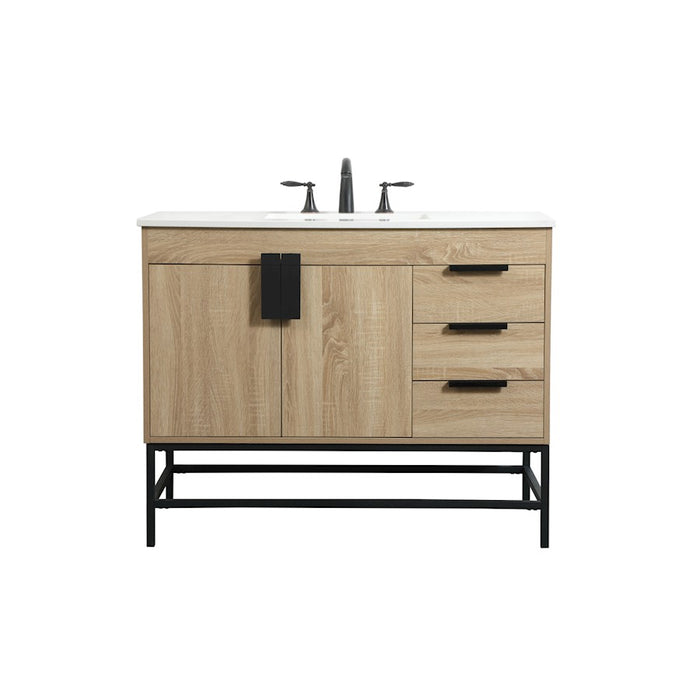 Elegant Kitchen/Bath Eugene 42" Single Bathroom Vanity, Mango Wood - VF48842MW