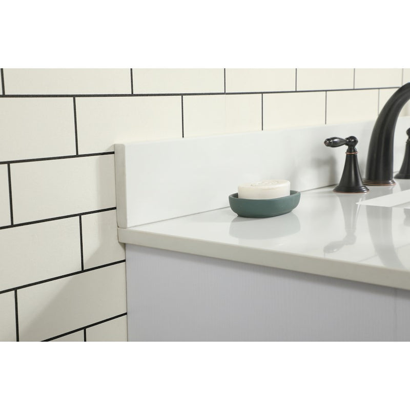 Elegant Eugene 42" Single Bathroom Vanity, White/Backsplash