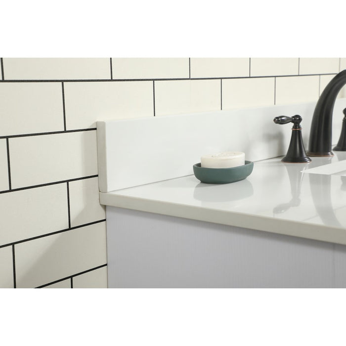 Elegant Eugene 42" Single Bathroom Vanity, White/Backsplash