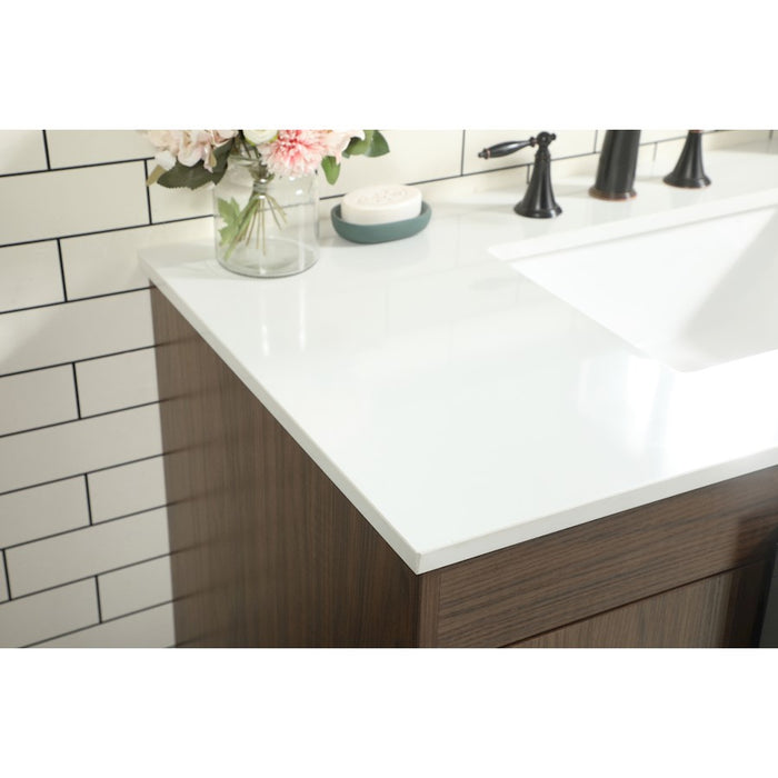 Elegant Kitchen/Bath Eugene 42" Single Bathroom Vanity, Walnut