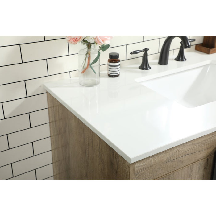 Elegant Kitchen/Bath Eugene 42" Single Bathroom Vanity, Natural Oak
