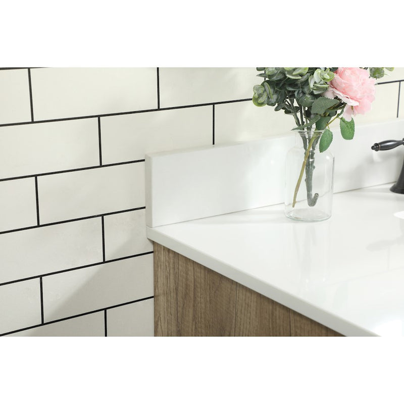 Elegant Eugene 42" Single Bathroom Vanity, Natural Oak/Backsplash