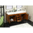 Elegant Kitchen/Bath Eugene 60" Double Bathroom Vanity, Teak