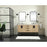 Elegant Kitchen/Bath Eugene 60" Double Bathroom Vanity, Teak
