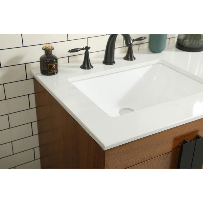Elegant Kitchen/Bath Eugene 60" Double Bathroom Vanity, Teak