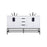 Elegant Kitchen/Bath Eugene 60" Double Bathroom Vanity, White - VF48860DMWH