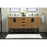 Elegant Eugene 60" Double Bathroom Vanity, Walnut Brown