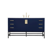 Elegant Kitchen/Bath Eugene 60" Single Bathroom Vanity, Blue - VF48860MBL