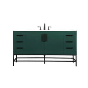 Elegant Kitchen/Bath Eugene 60" Single Bathroom Vanity, Green - VF48860MGN