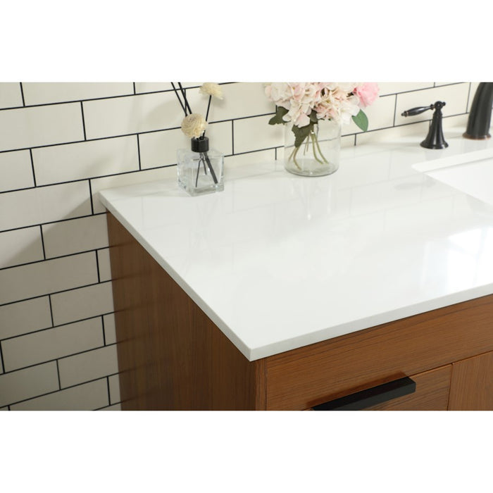 Elegant Kitchen/Bath Eugene 60" Single Bathroom Vanity, Teak