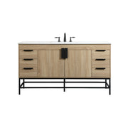 Elegant Kitchen/Bath Eugene 60" Single Bathroom Vanity, Mango Wood - VF48860MW
