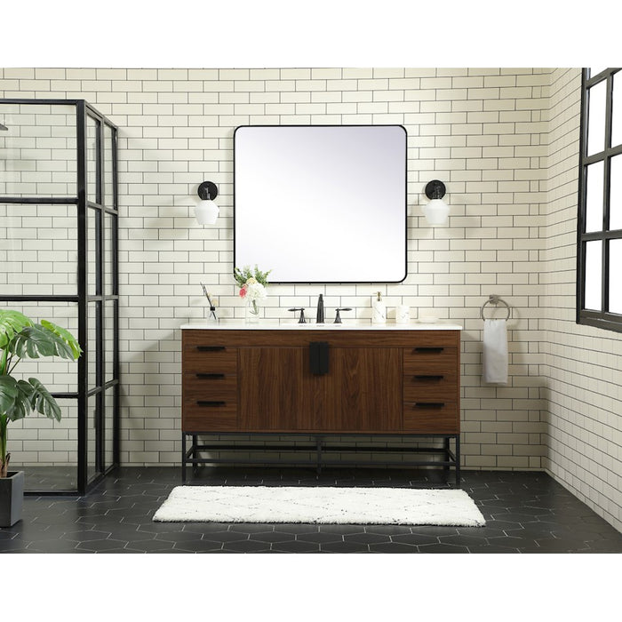 Elegant Kitchen/Bath Eugene 60" Single Bathroom Vanity, White