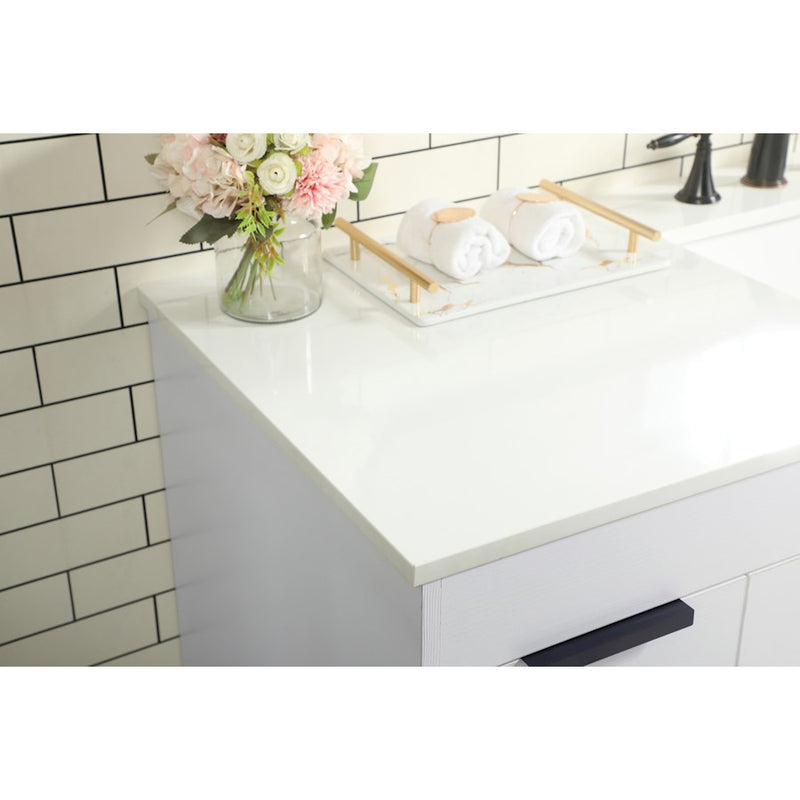 Elegant Kitchen/Bath Eugene 60" Single Bathroom Vanity, White
