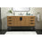 Elegant Kitchen/Bath Eugene 60" Single Bathroom Vanity, Walnut Brown