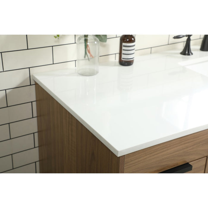 Elegant Kitchen/Bath Eugene 60" Single Bathroom Vanity, Walnut Brown
