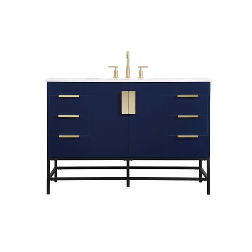 Elegant Kitchen/Bath Eugene 48" Single Bathroom Vanity, Blue - VF488W48MBL