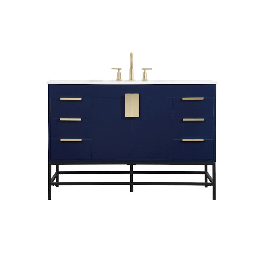 Elegant Kitchen/Bath Eugene 48" Single Bathroom Vanity, Blue - VF488W48MBL